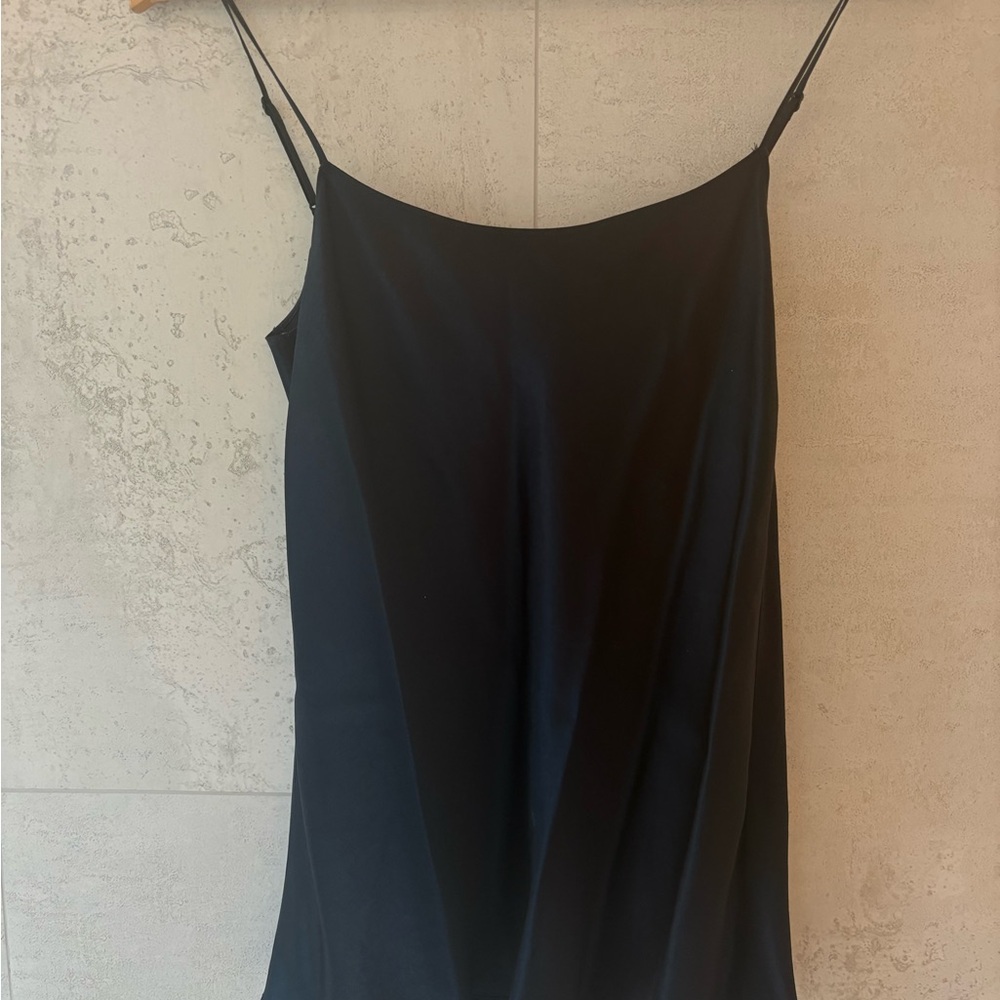 Vince Asymmetrical Black Camisole Top